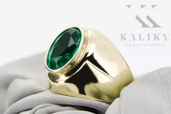 Пръстен Винтидж Смарагд 14K жълто злато vrc296y